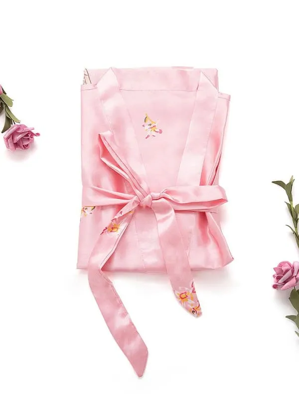 A| Personalized Bride Bridesmaid Robes Glitter Print Robes