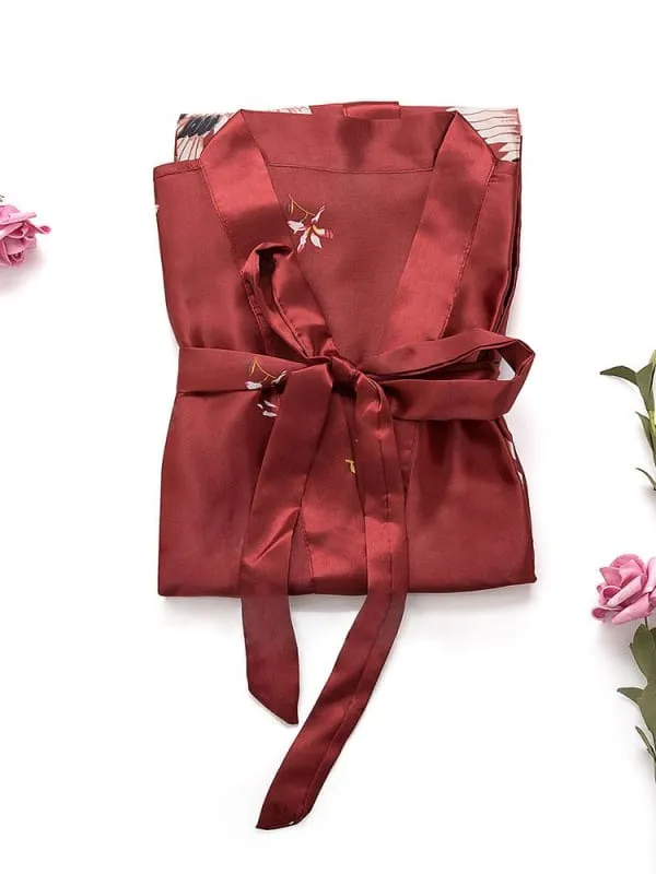 A| Personalized Bride Bridesmaid Robes Glitter Print Robes