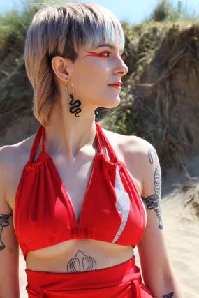 'Aladdin Sane' Red Bikini Top