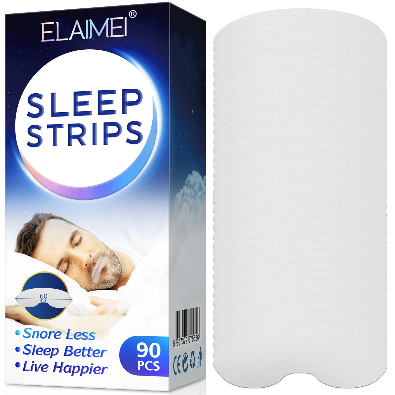 Elaimei 90Pcs Mouth Tape for Sleeping