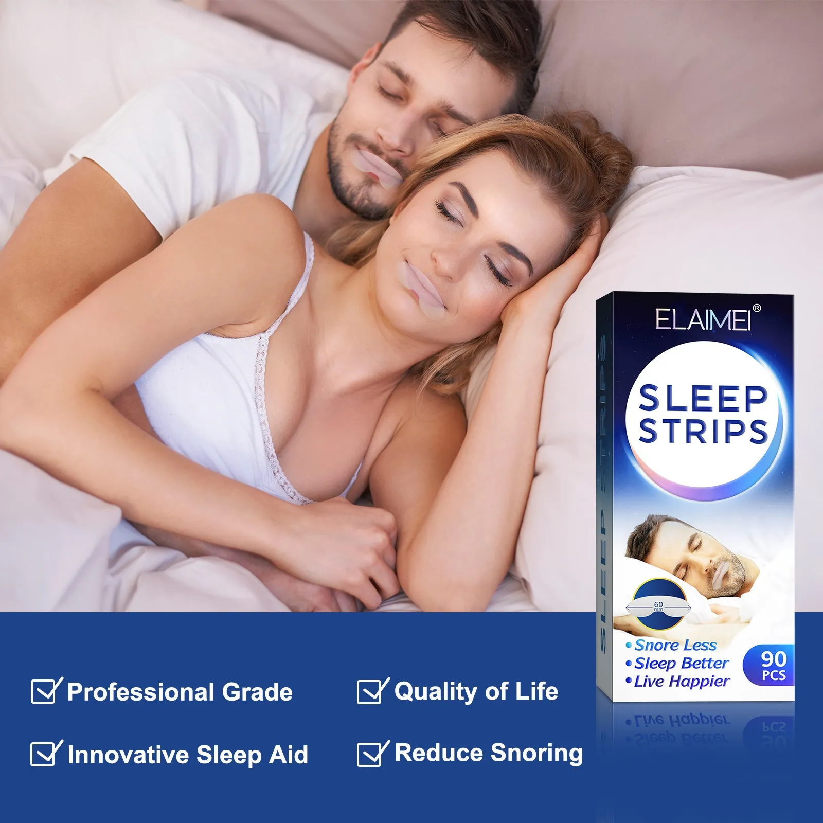 Elaimei 90Pcs Mouth Tape for Sleeping