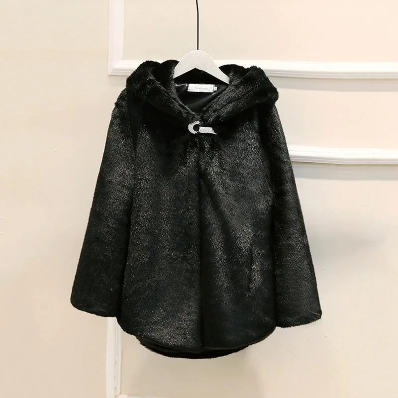 Hooded Daily Faux Fur Coat for Club Basic | Bridelily
