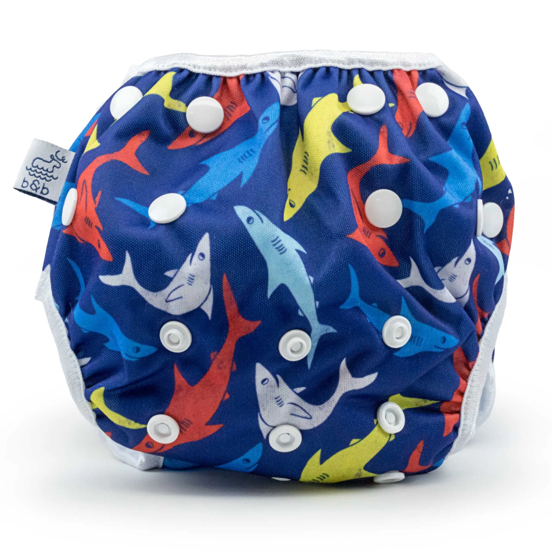 Sharks Nageuret Reusable Swim Diaper, Adjustable 0-3 Years or 2-5 Years
