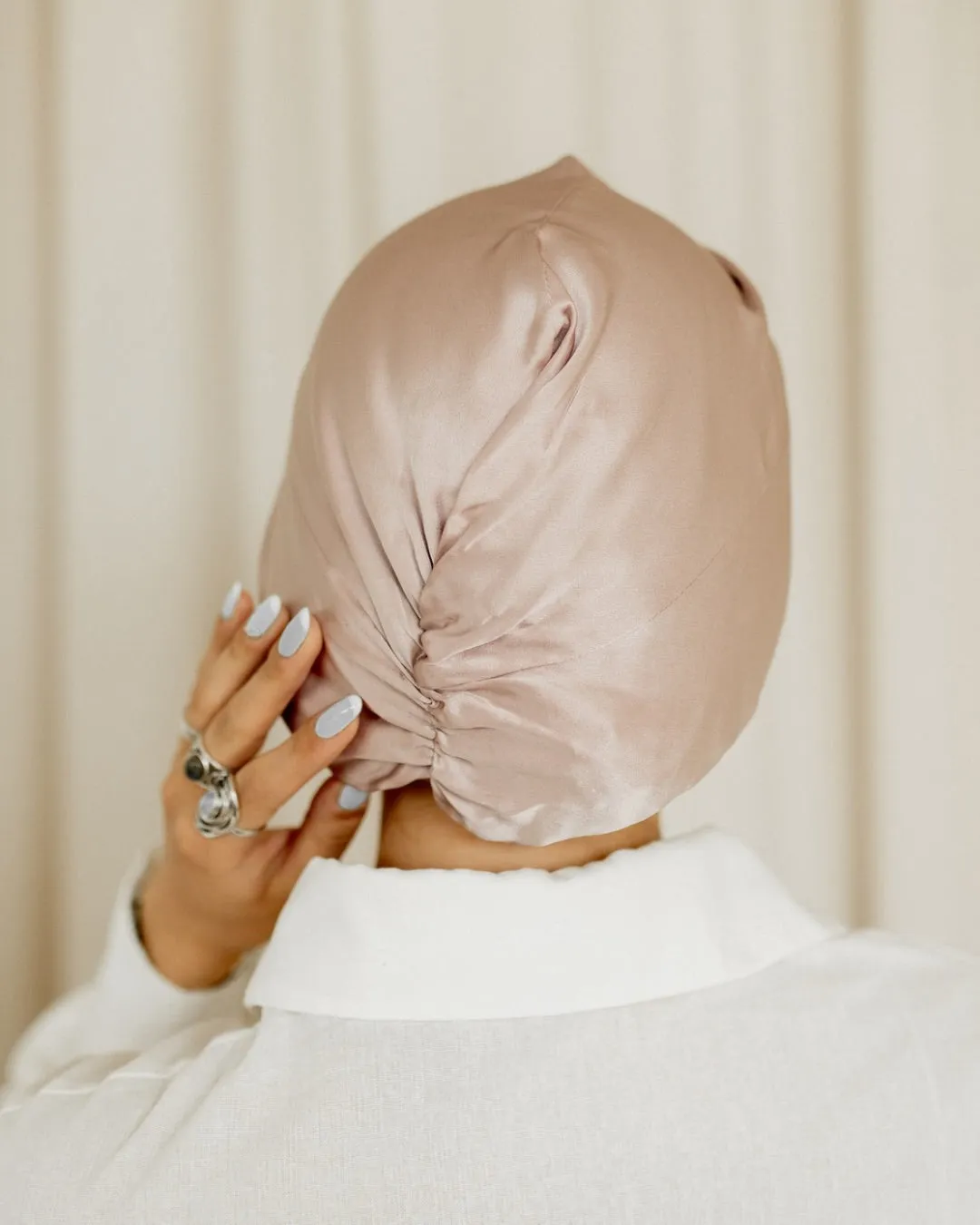 Silk sleeping bonnet