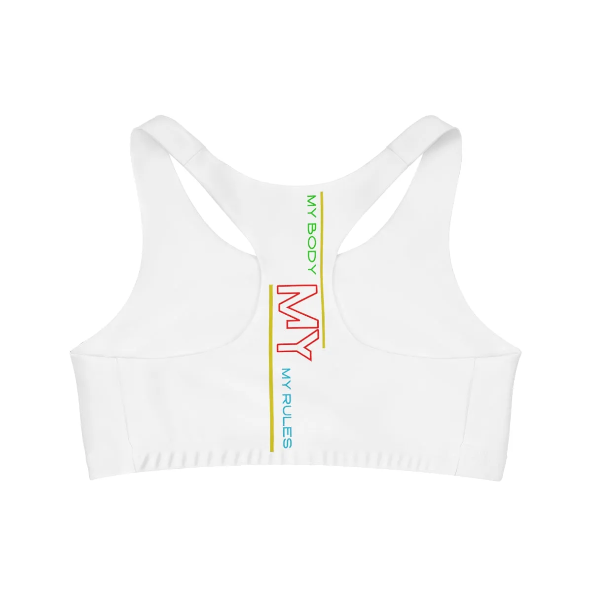 Sports Bra ( My body My rules ) White