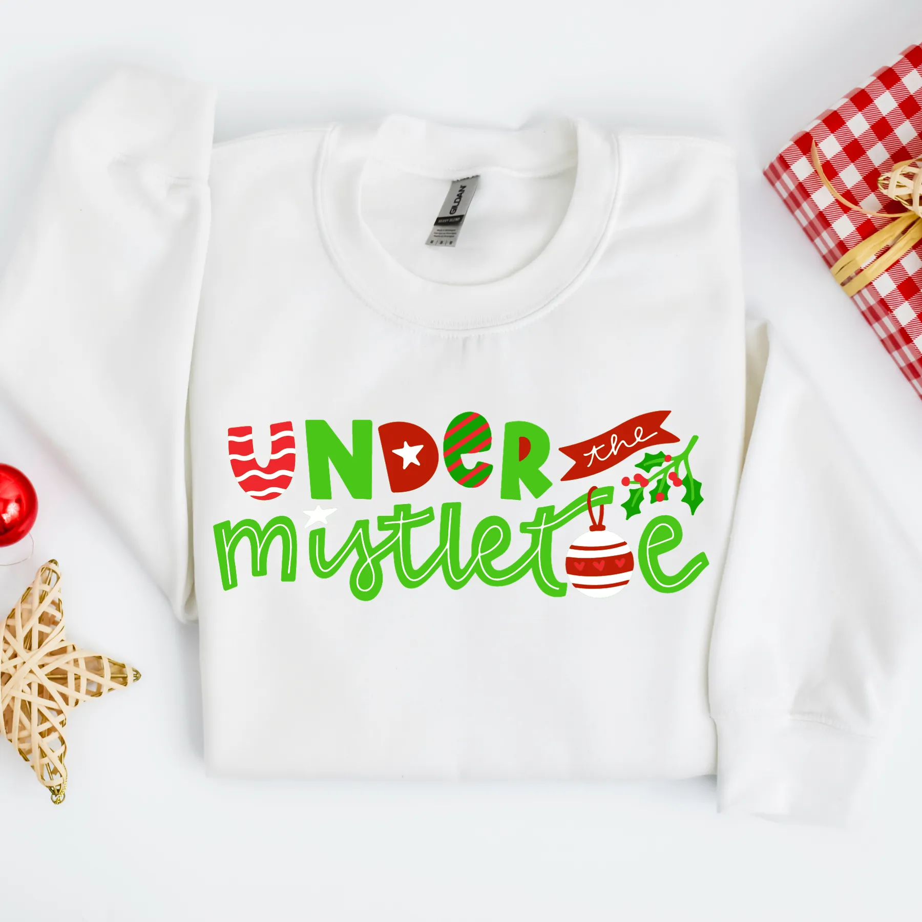 Under the Mistletoe Women's Christmas Sweatshirt: Festive Holiday Style