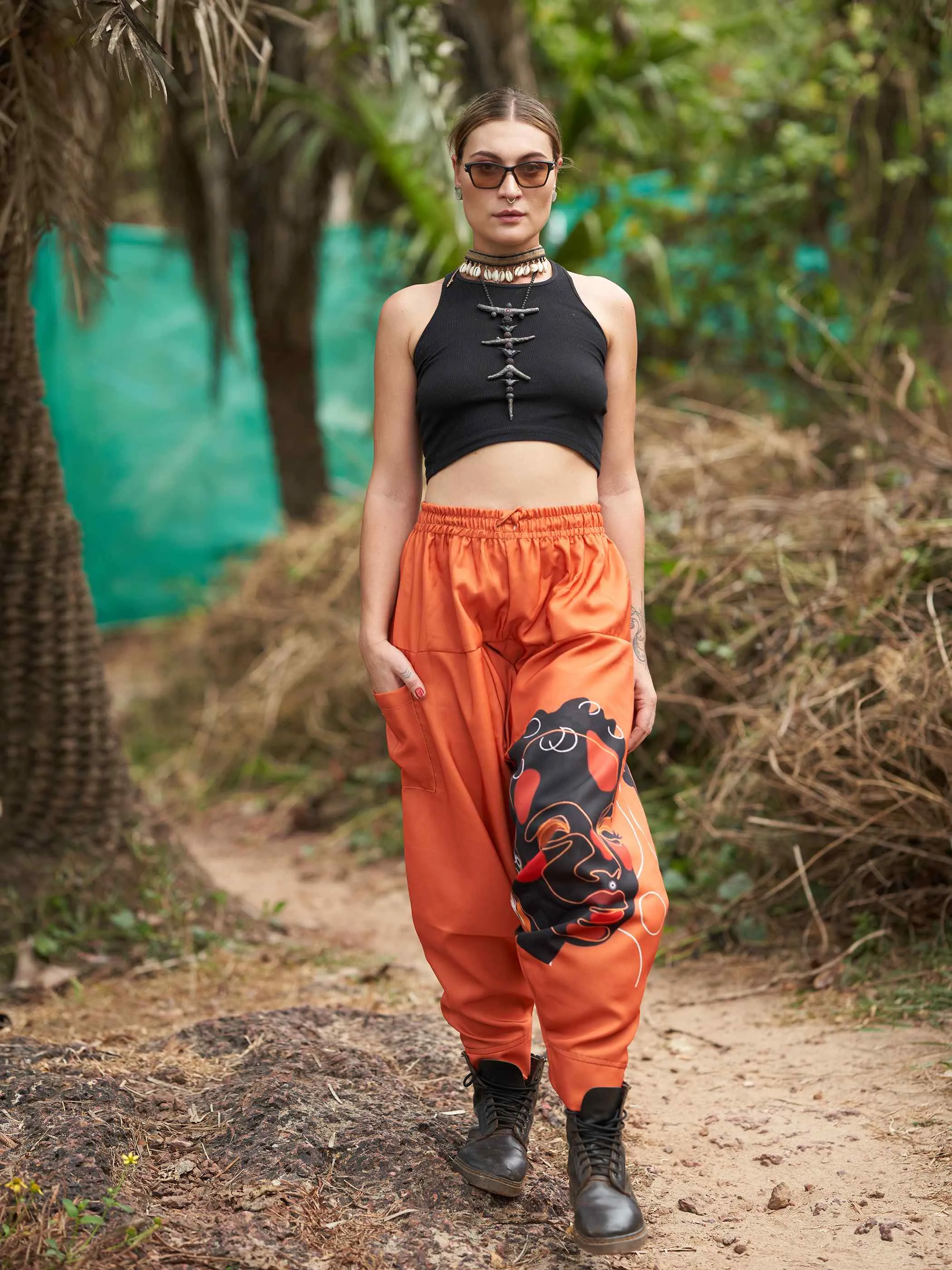 Women's Tribal Print Bohemian Hippy Harem Pants For Dance Travel Yoga