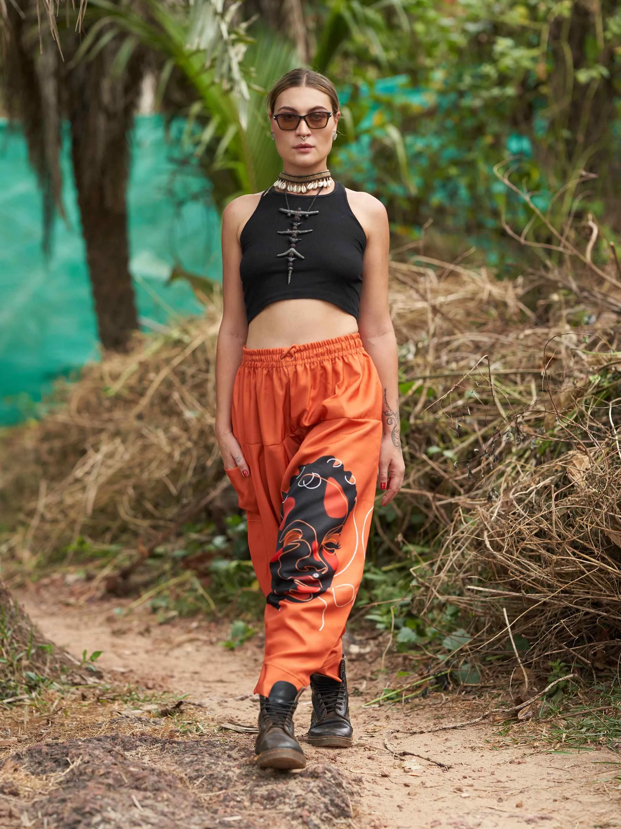 Women's Tribal Print Bohemian Hippy Harem Pants For Dance Travel Yoga
