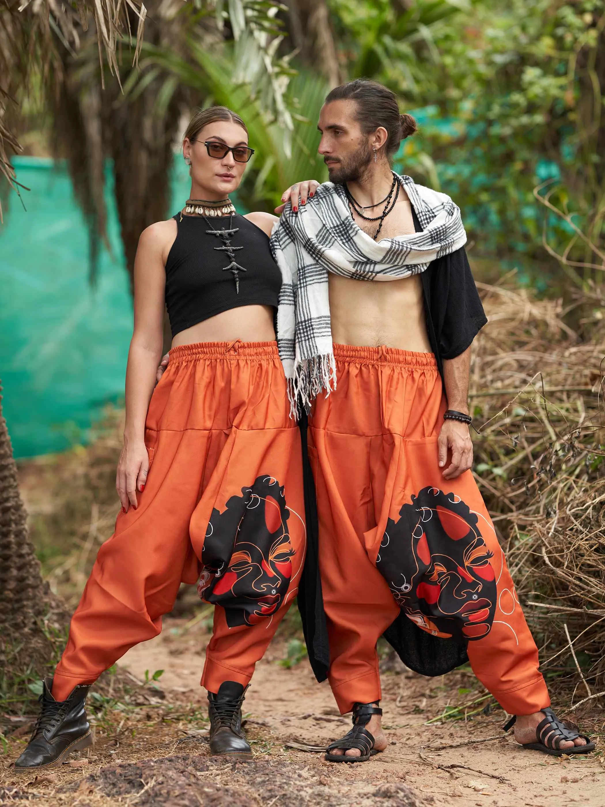 Women's Tribal Print Bohemian Hippy Harem Pants For Dance Travel Yoga