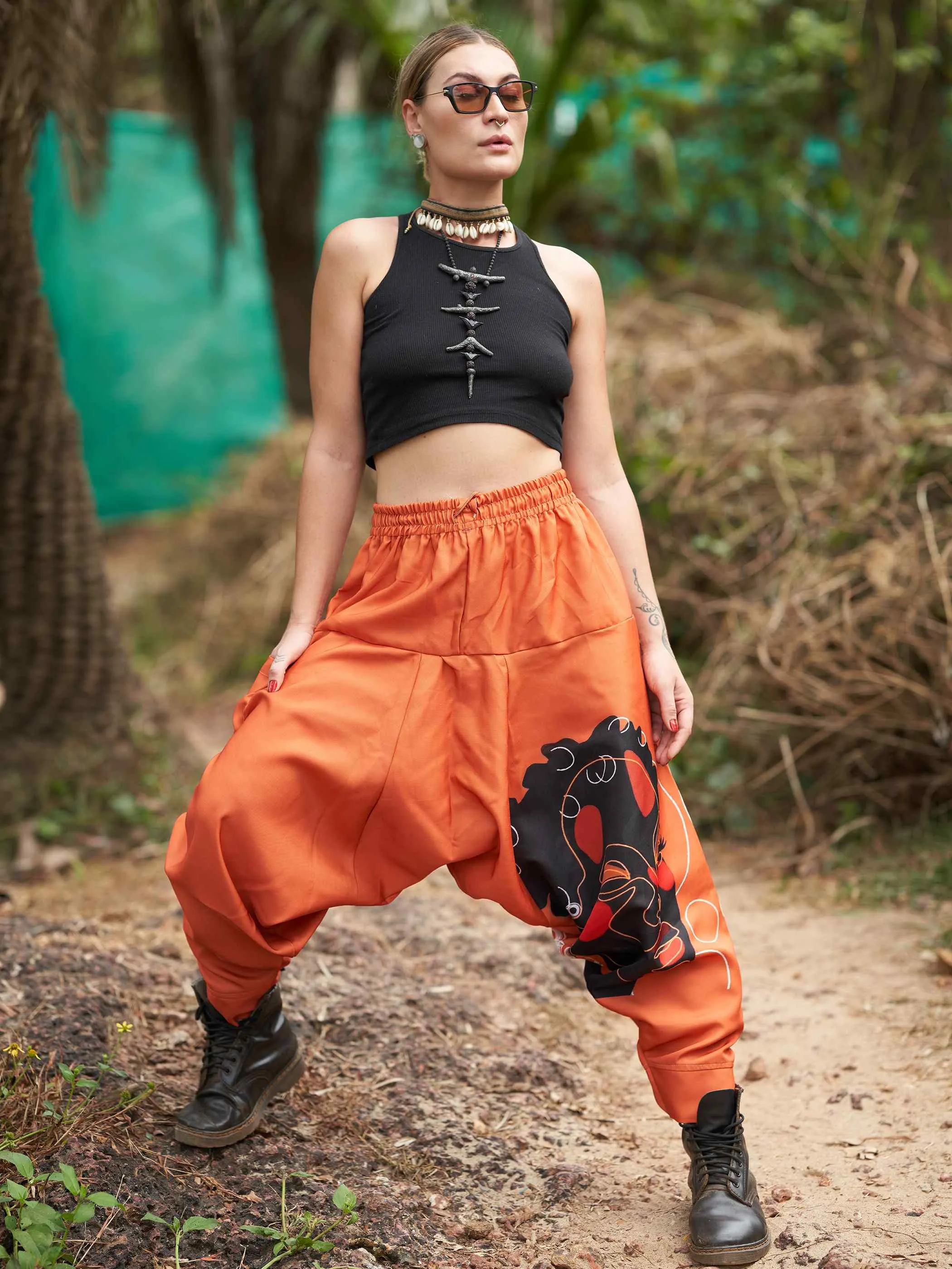 Women's Tribal Print Bohemian Hippy Harem Pants For Dance Travel Yoga