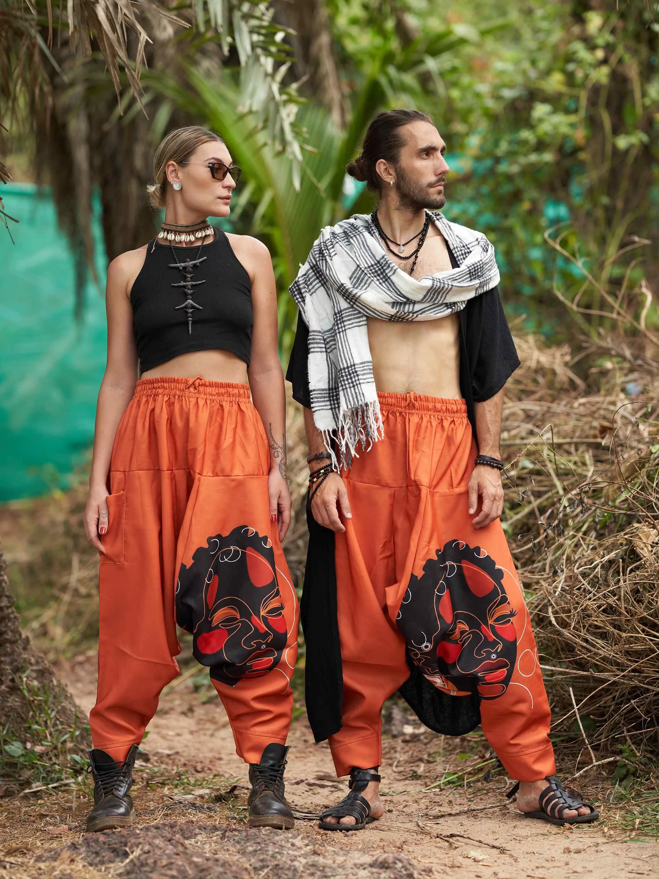 Women's Tribal Print Bohemian Hippy Harem Pants For Dance Travel Yoga